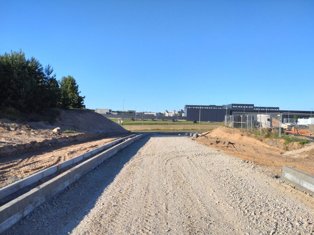 Jungiamasis kel. nuo Pilaitės pr. iki Senosios Pilaitės kel. (Senosios Pilaitės kel.) - Street - construction photos