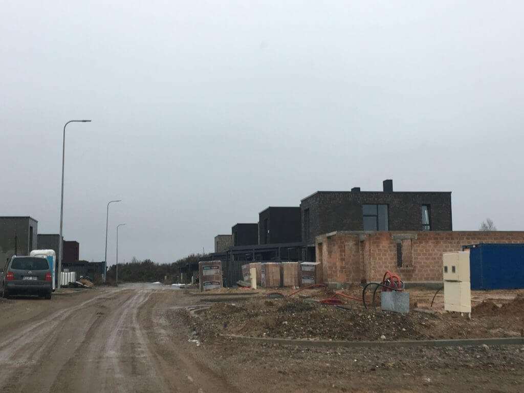 Herkaus alėjos (Notangos/Kulmo g.) - Row housing - construction photos