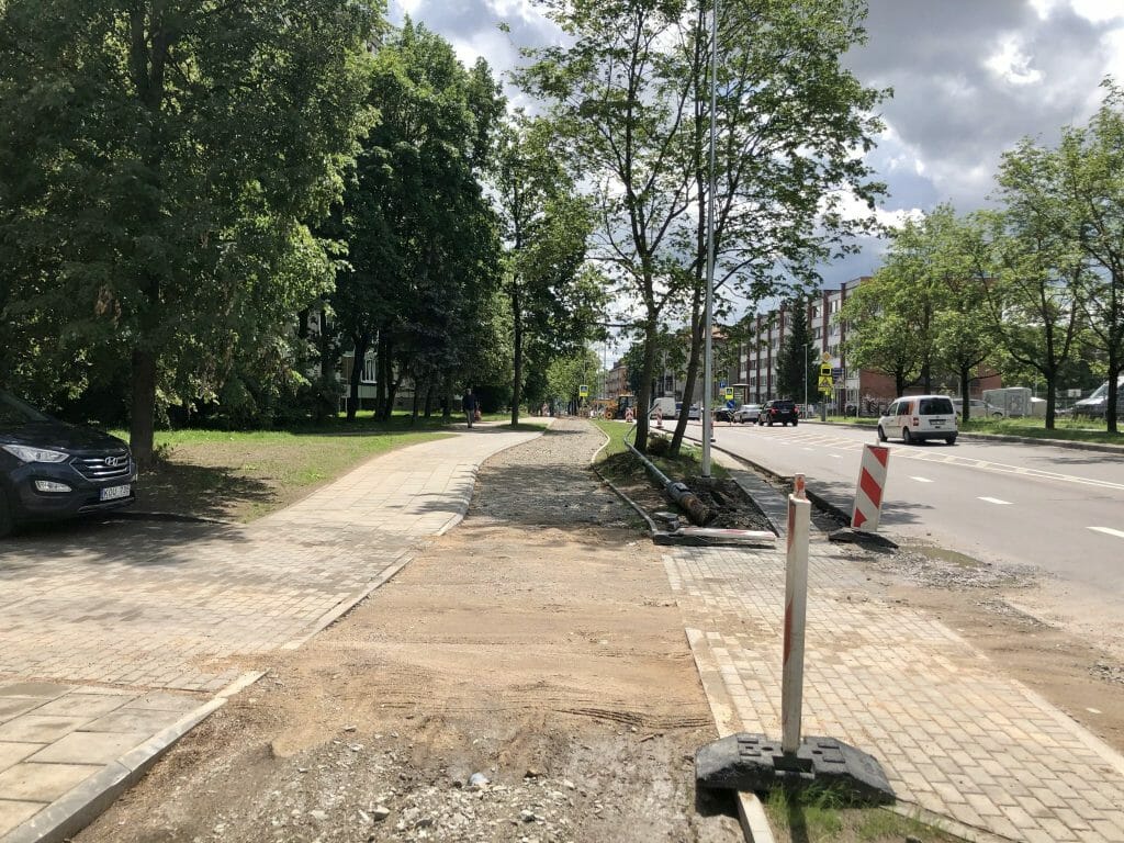 Rinktinės g. dviračių takas (Rinktinės g.) - Bike path - construction photos