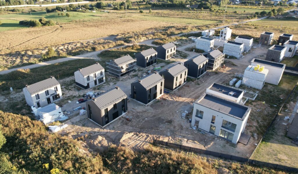 Hetitų g. kvartalas (Hetitų g. 13, 15, 17, 19, 21, 23, 25, 27, 29, 31) - Private house community - construction photos