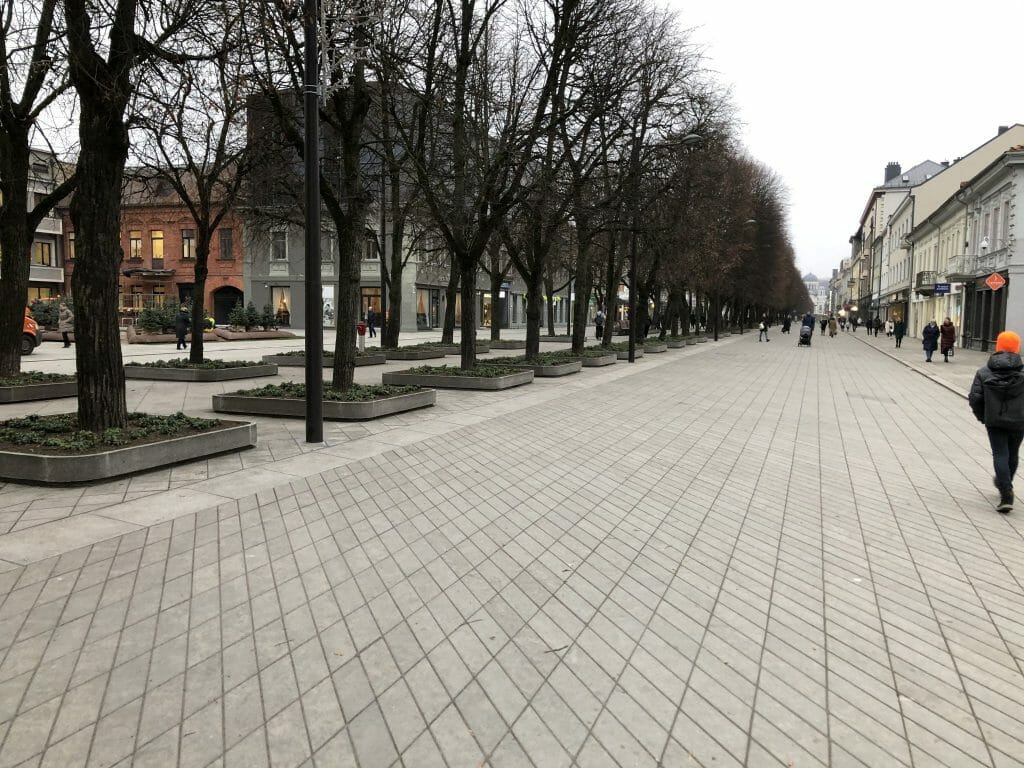 Laisvės al. 2 etapas (Laisvės al.) - Pedestrian path - construction photos