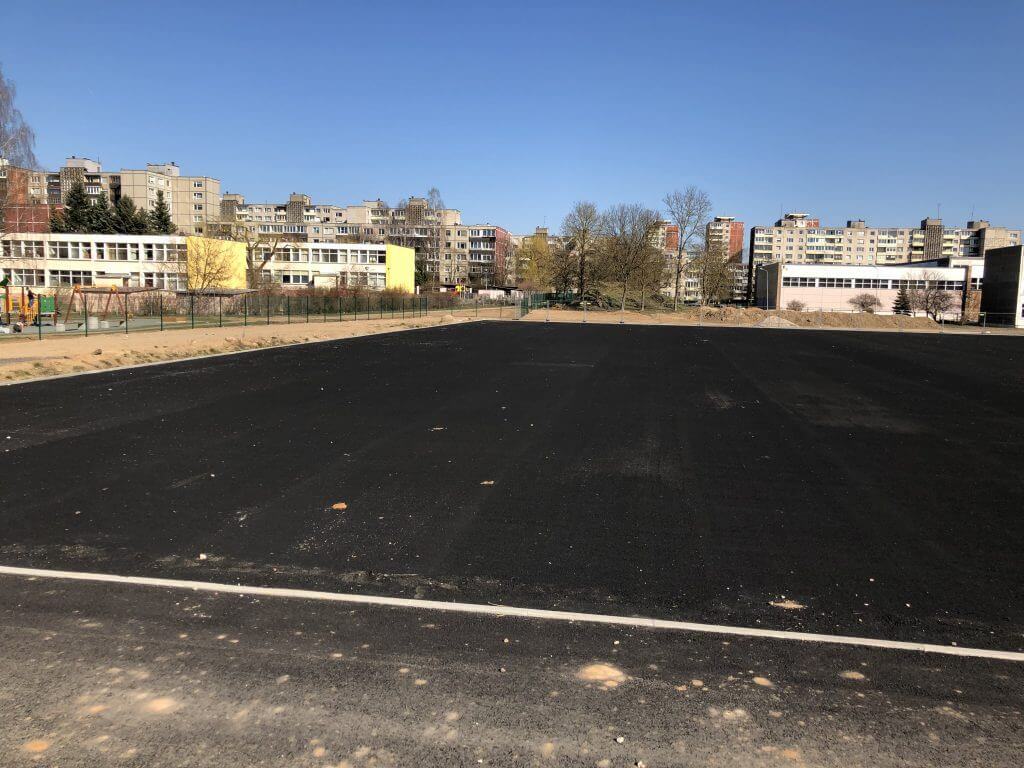 Ryto gimnazijos stadionas (Dariaus Gerbutavičiaus g. 9) - Sporta būve - būvdarbu attēli