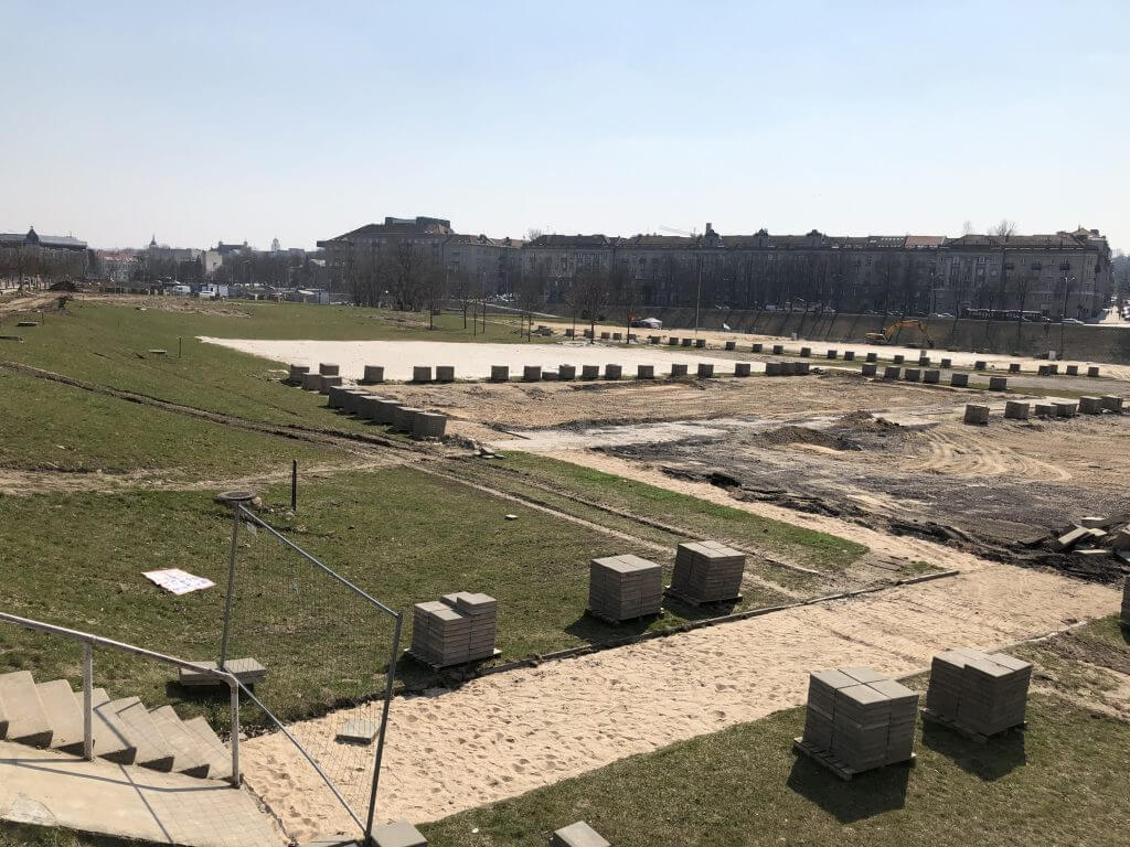 Neries dešiniosios krantinės (Upės g.) - Bike path, Sports field or court, Waterside - construction photos