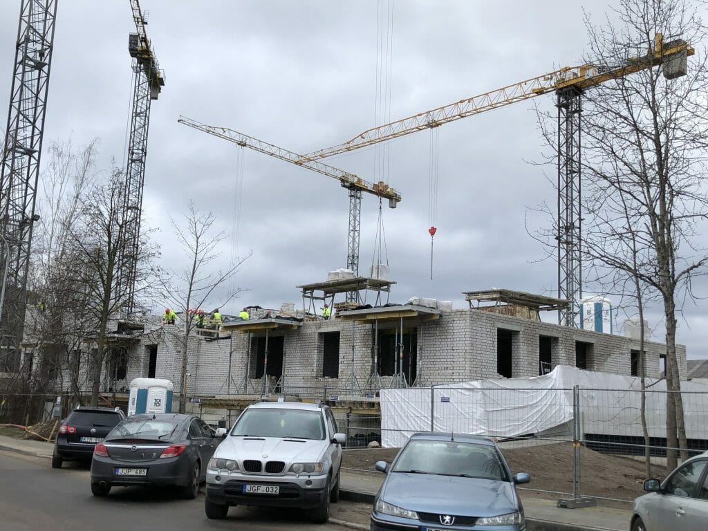 Paparčių namai 2 etapas (Utenos g. 41A) - Daugiabutis - statybų nuotraukos