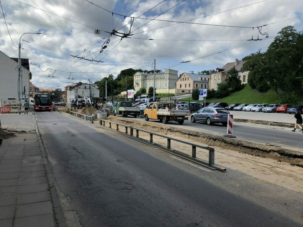 Kauno pilies žiedo rekonstrukcija, Šauklių ir Šv. Gertrūdos g. rekonstrukcija (Šauklių g., Šv. Gertrūdos g., P. Vileišio tiltas) - Street - construction photos