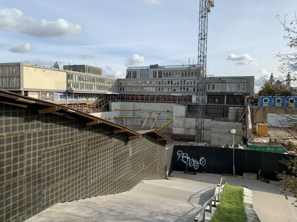 Artery (Konstitucijos pr. 18B) - Biroju centrs - būvdarbu attēli