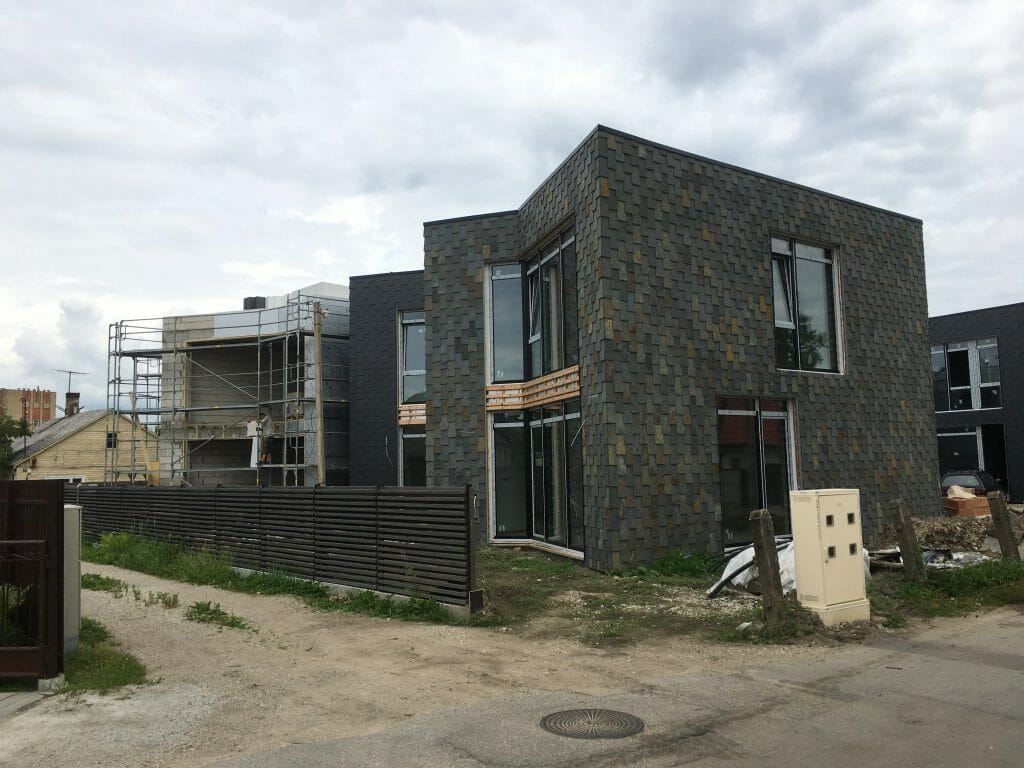 Duplex (Lygioji g. 19) - Row housing - construction photos
