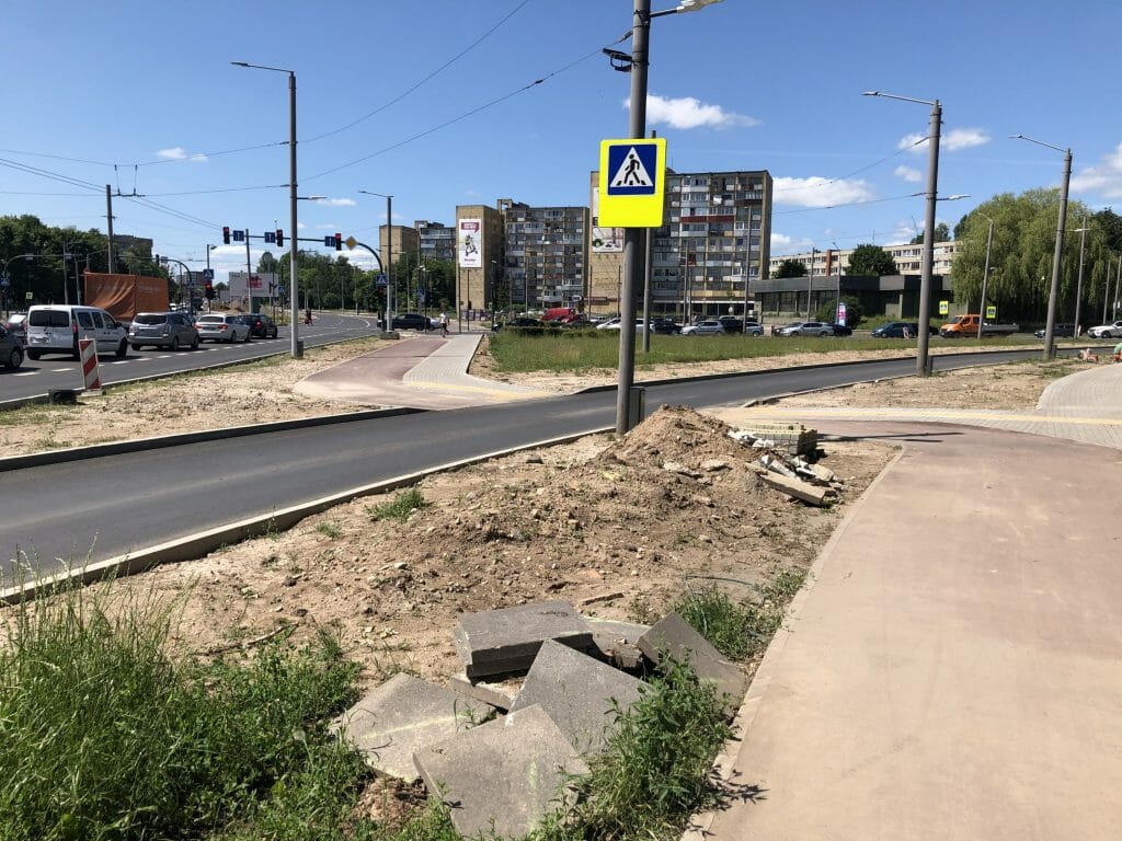 Taikos pr. rekonstrukcija 2 etapas (Taikos pr.) - Dviračių takas, Gatvė - statybų nuotraukos