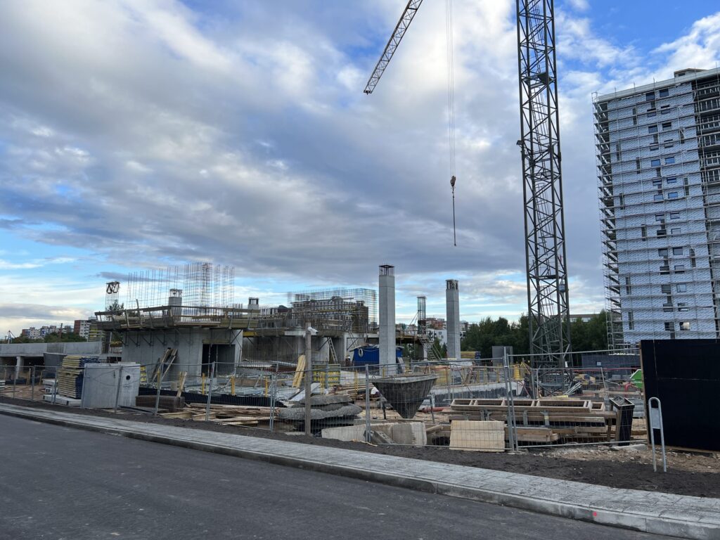 Sky Office (Spaudos g. 7) - Office center - construction photos