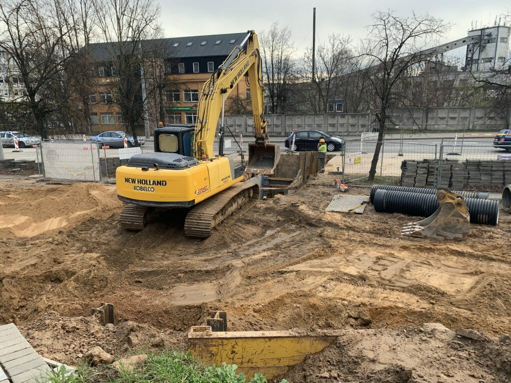 Lietaus kolektoriaus ir nuotekų valymo įrenginių rekonstrukcija ir statyba Verkių, Kareivių g. (Kareivių g.) - Distribution network - construction photos