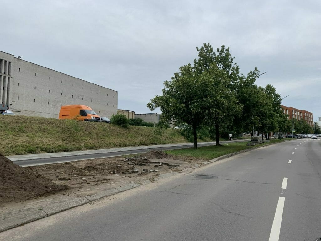 Fabijoniškių g. dviračių takas nuo Ateities g. iki Ukmergės g. (Fabijoniškių g.) - Bike path - construction photos