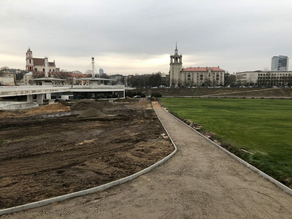 Neries dešiniosios krantinės (Upės g.) - Bike path, Sports field or court, Waterside - construction photos