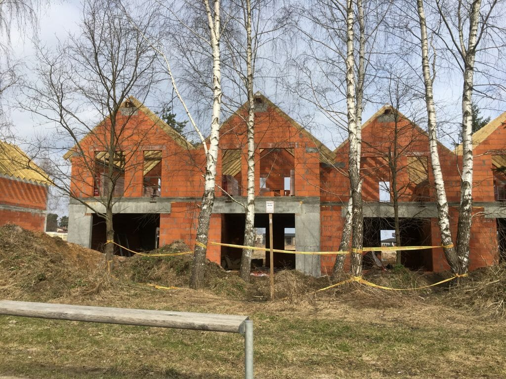 Ąžuolo kvartalas 1 etapas (Bernotų g. 1, Bernotų g. 17, Lavoriškių g. 1, Karmazinų g. 2) - Row housing - construction photos