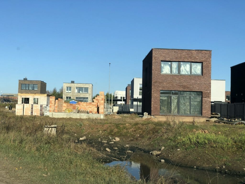 Herkaus alėjos (Notangos/Kulmo g.) - Row housing - construction photos