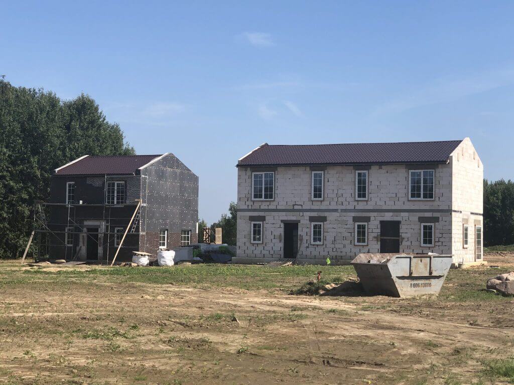 Pavilnio oazė 1 etapas (Adolfo Šapokos g. 36, 40, 40A, 42, Juozo Ereto g. 51, 51A, 51B) - Private house community, Row housing - construction photos