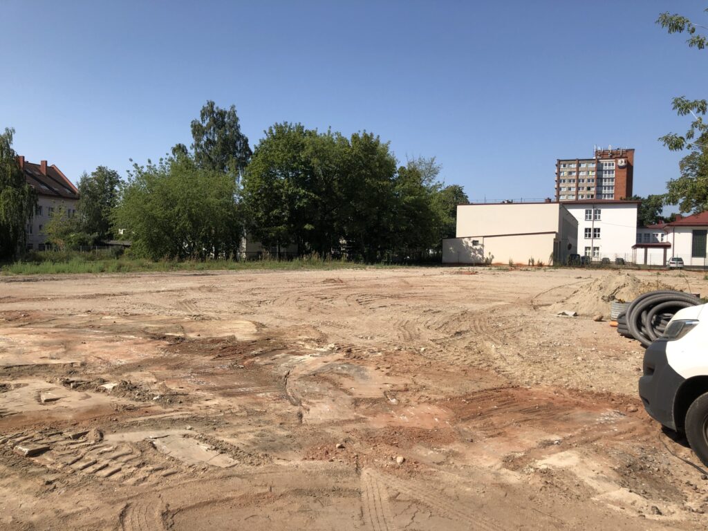 Klaipėdos uostamiesčio progimnazijos stadionas (S. Daukanto g. 5) - Sports arena - construction photos