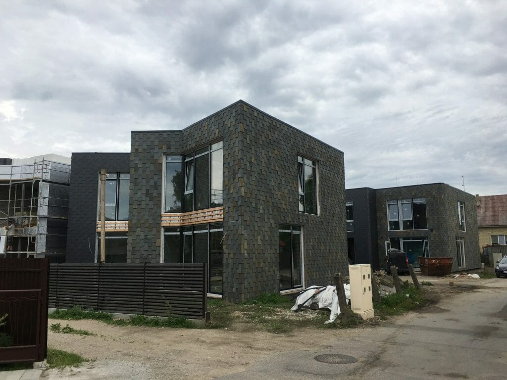 Duplex (Lygioji g. 19) - Row housing - construction photos