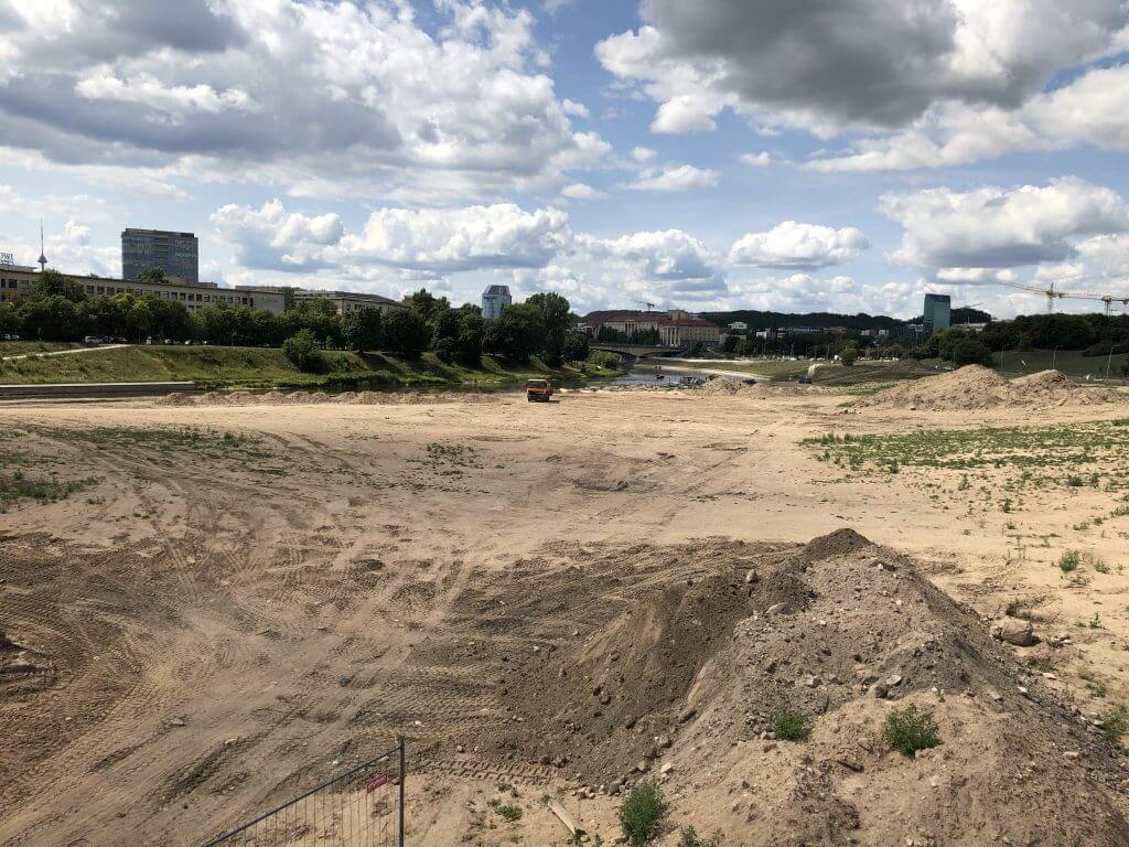 Neries dešiniosios krantinės (Upės g.) - Bike path, Sports field or court, Waterside - construction photos