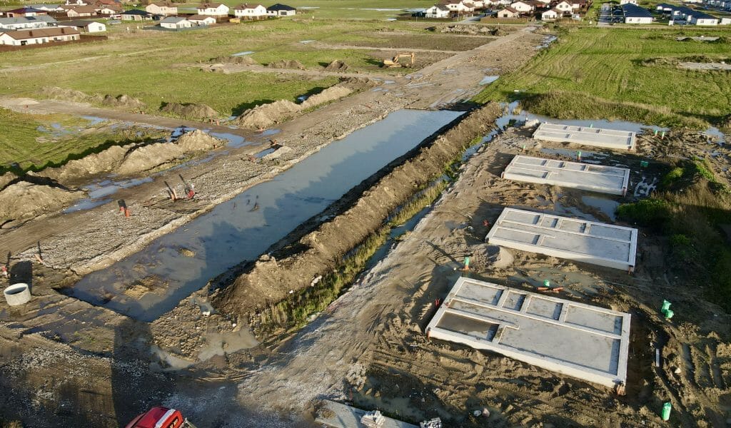 Angelavos vilos 1 etapas (Angelavos g., Trušelių k.) - Row housing - construction photos