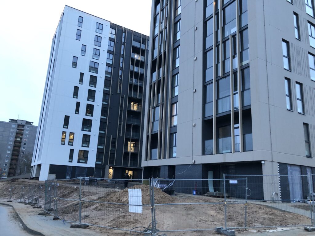 Viršuliškių stogai (Viršuliškių g. 38) - Multi apartment - construction photos