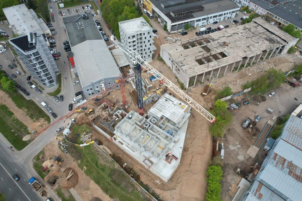 City Yard (Kareivių g. 2D) - Multi apartment - construction photos