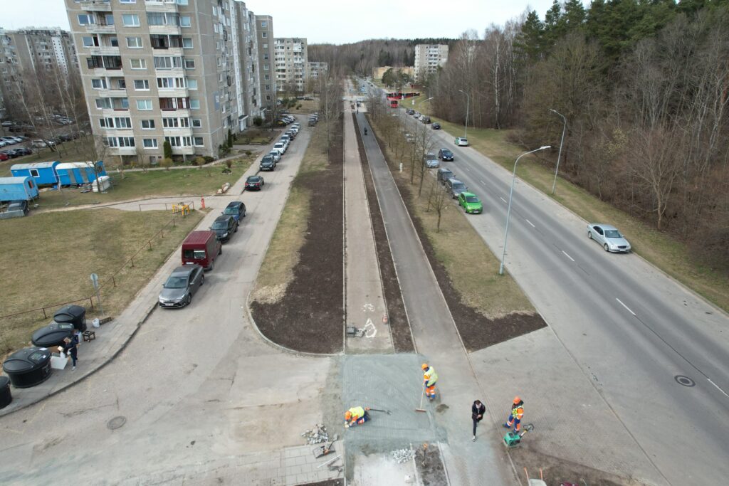 L. Giros g. dviračių takas (L. Giros g.) - Bike path - construction photos