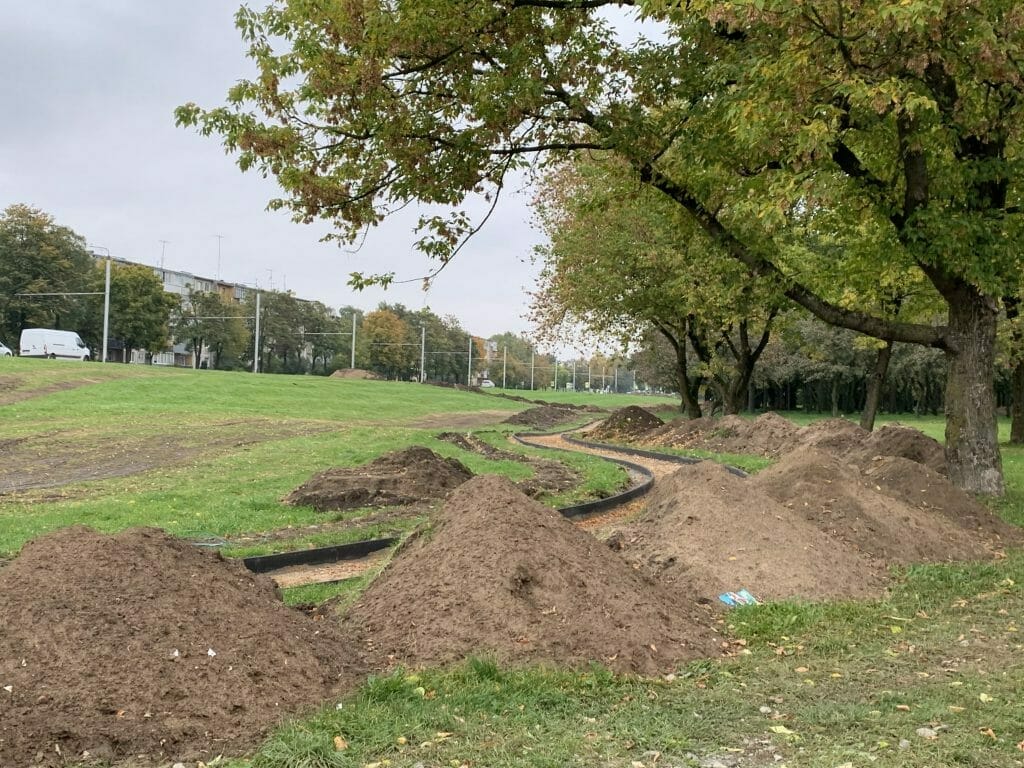 Neries krantinės parkas (Neries krant.) - Park - construction photos