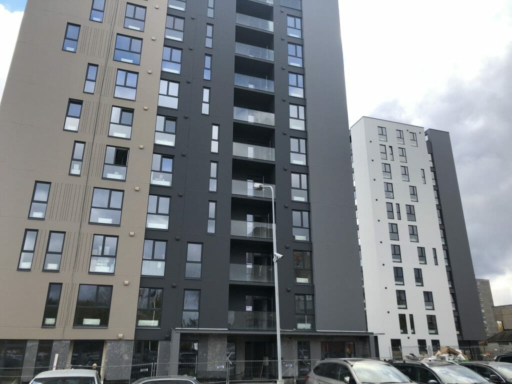 Viršuliškių stogai (Viršuliškių g. 38) - Multi apartment - construction photos