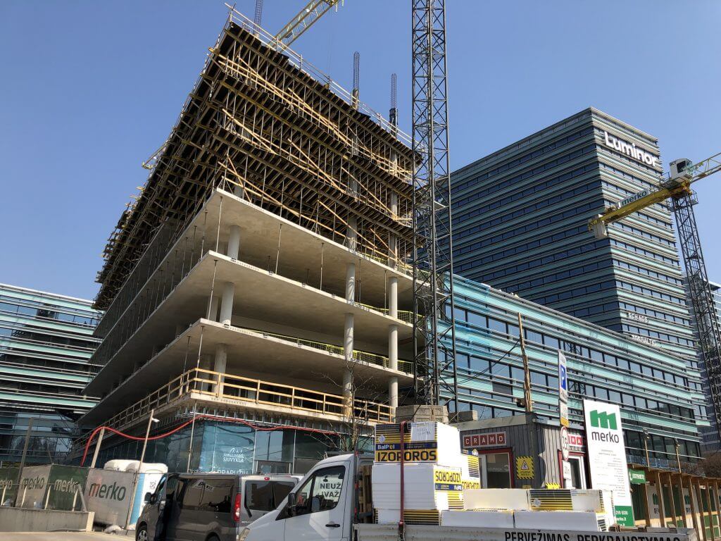 Quadrum (Konstitucijos pr. 21) - Office center - construction photos
