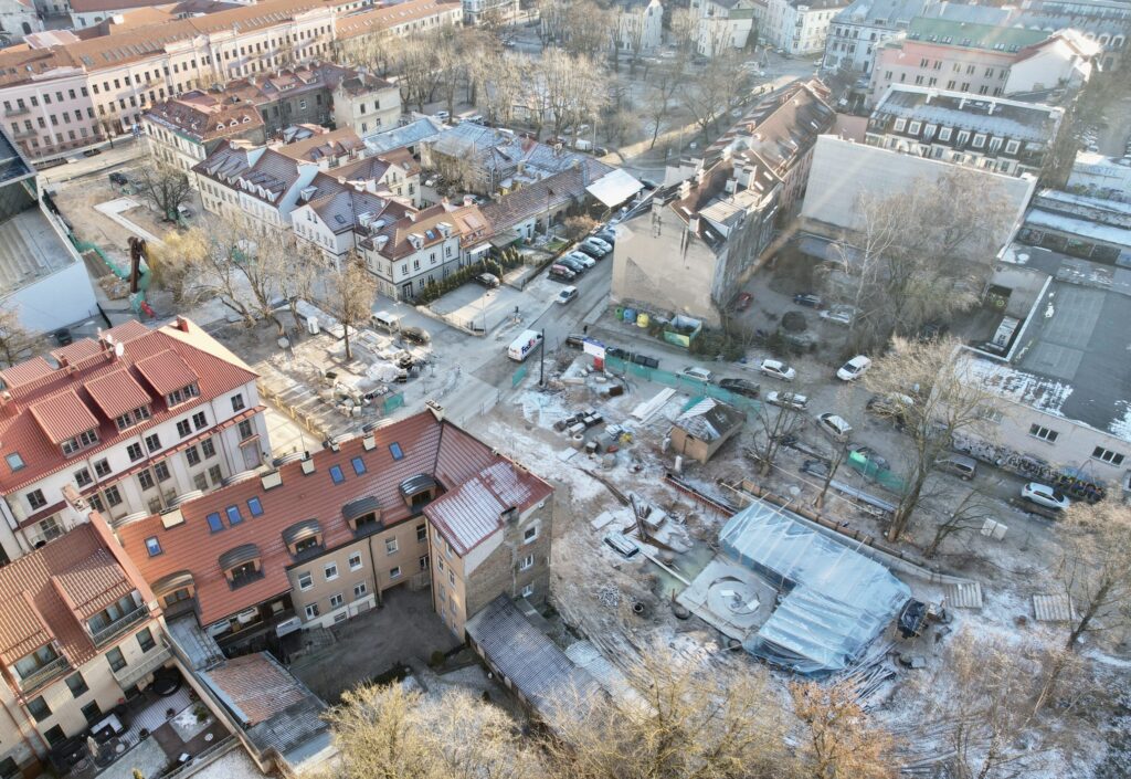 Vingrių šaltinių skveras (Vingrių g.) - Square - construction photos