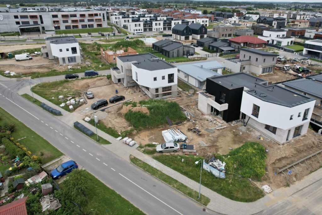 Armėnų namai (Armėnų g. 2, 14, 19 / Savičiūnų g. 3, 5, 7) - Row housing - construction photos