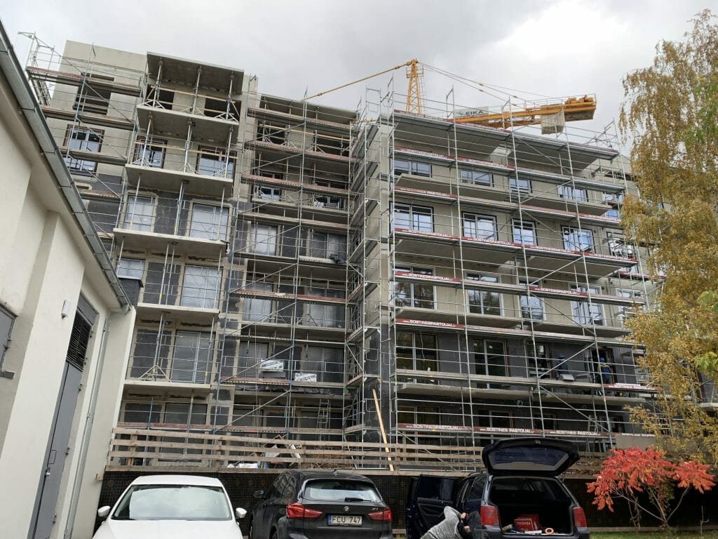 Baltas Lapas Mindaugo 3 etapas (Aguonų g. 17) - Multi apartment - construction photos