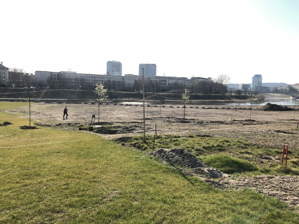 Neries dešiniosios krantinės (Upės g.) - Bike path, Sports field or court, Waterside - construction photos