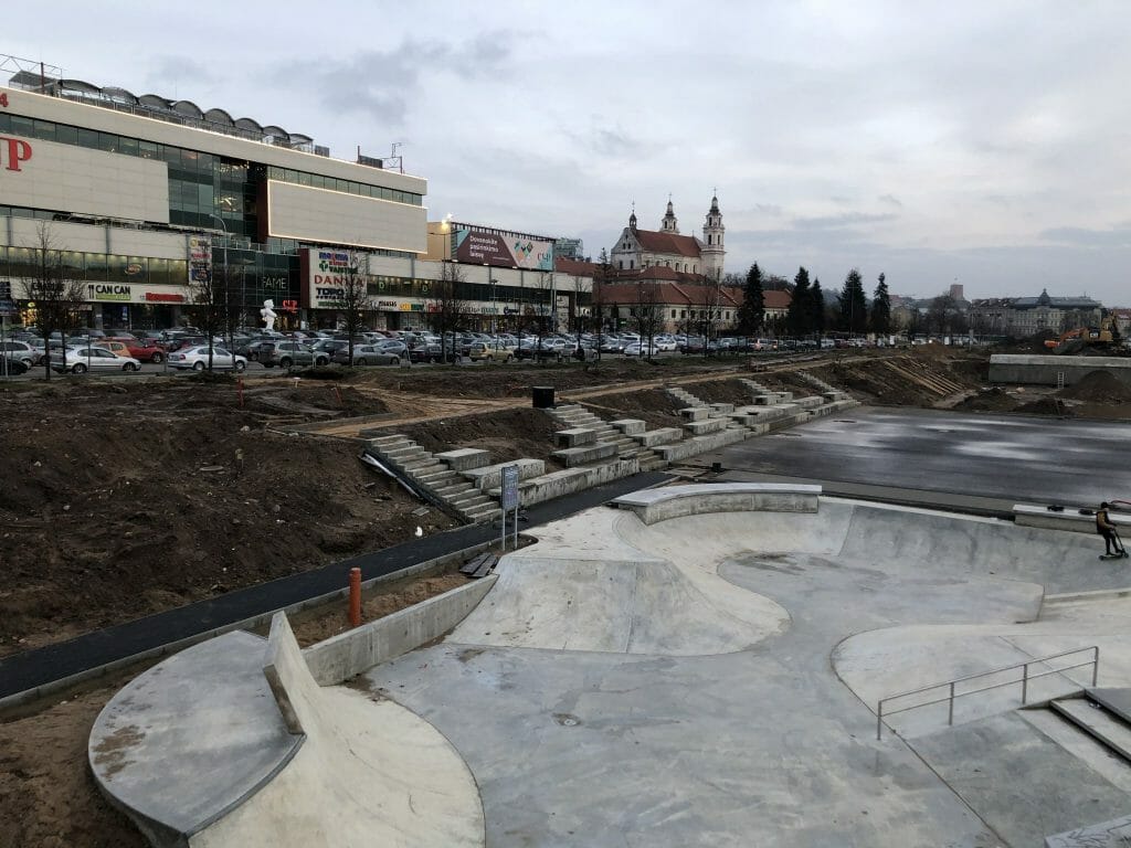 Neries dešiniosios krantinės (Upės g.) - Bike path, Sports field or court, Waterside - construction photos