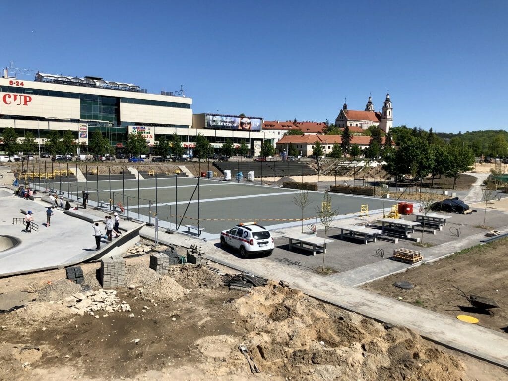 Neries dešiniosios krantinės (Upės g.) - Bike path, Sports field or court, Waterside - construction photos