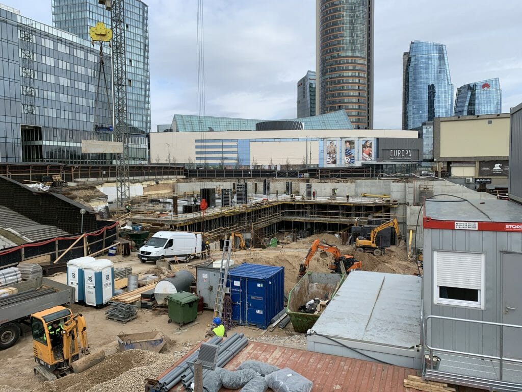 Artery (Konstitucijos pr. 18B) - Biroju centrs - būvdarbu attēli