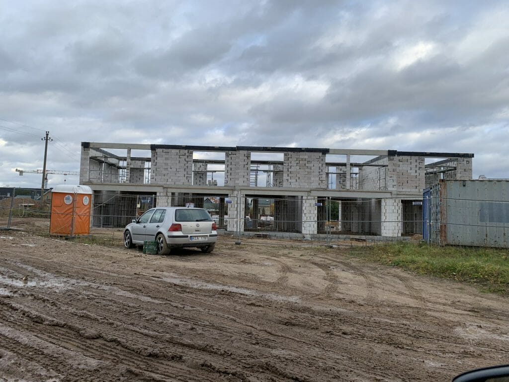 Suburbija (V. Smakausko g. 47) - Row housing - construction photos