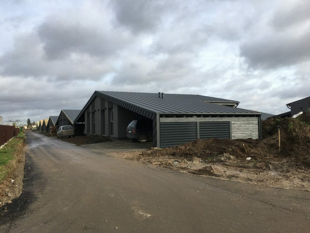 Sakalų namai (Minties g. 2, 4, 6, 8, 10, 12, 14) - Row housing - construction photos