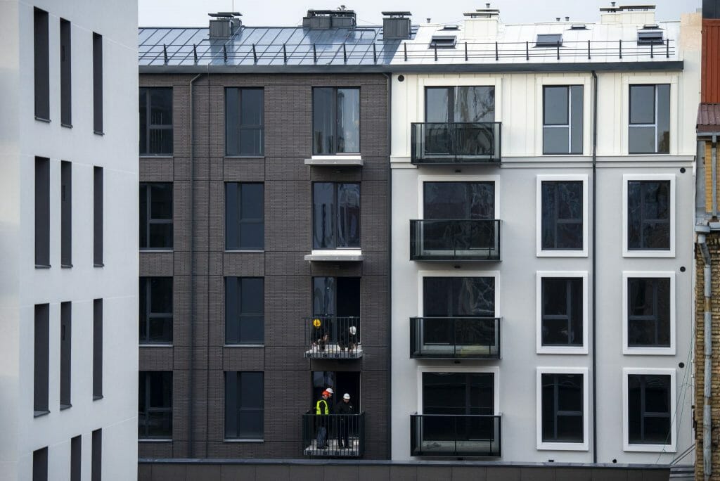 Baltas lapas Mindaugo 1 etapas (Aguonų g. 17) - Multi apartment - construction photos