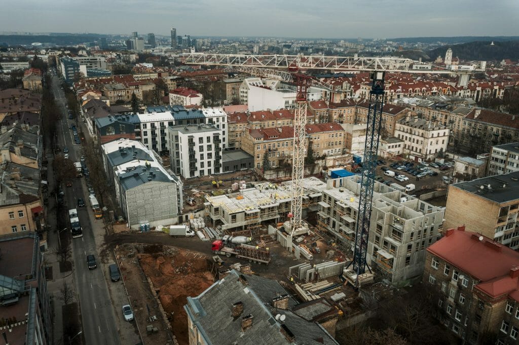 Baltas lapas Mindaugo 1 etapas (Aguonų g. 17) - Multi apartment - construction photos