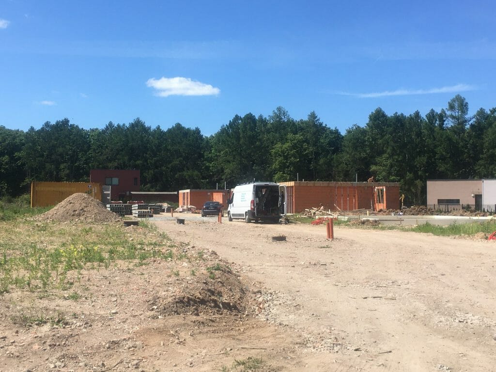 Kamšos namai (Šilo g. 48) - Row housing - construction photos