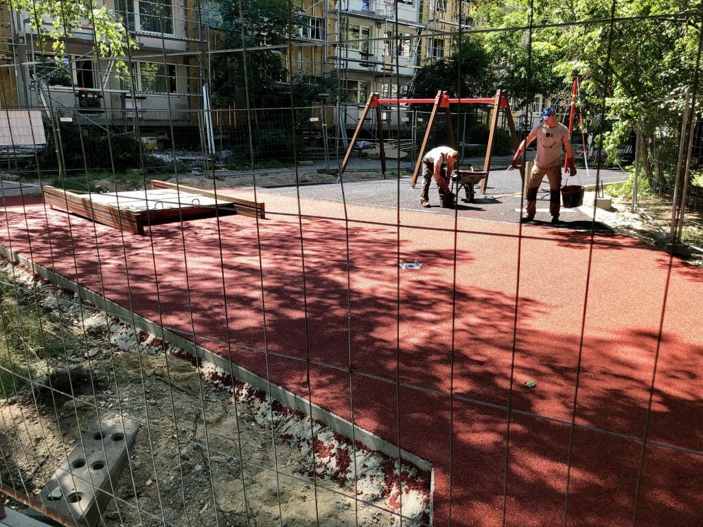 Žirmūnų trikampio modernizavimas (Tuskulėnų g.) - Bike path, Pedestrian path - construction photos