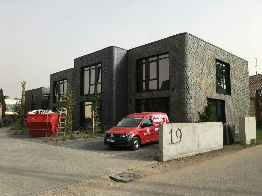 Duplex (Lygioji g. 19) - Row housing - construction photos