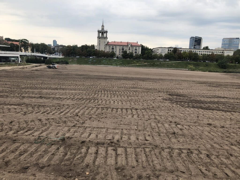 Neries dešiniosios krantinės (Upės g.) - Bike path, Sports field or court, Waterside - construction photos