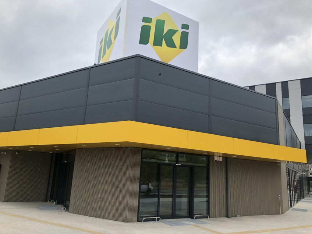 IKI Pilaitės pr. parduotuvė ir administracinis (Pilaitės pr. 42) - Food store, Office center - construction photos