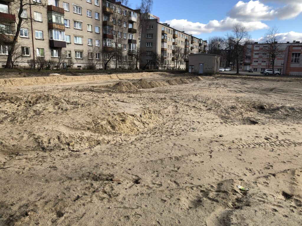 Vitės progimnazijos stadionas (J. Janonio g. 32) - Sports arena - construction photos