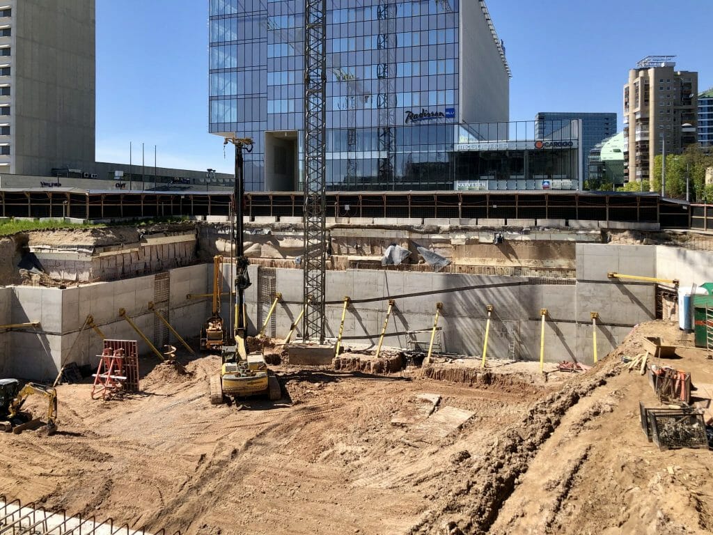 Artery (Konstitucijos pr. 18B) - Biroju centrs - būvdarbu attēli