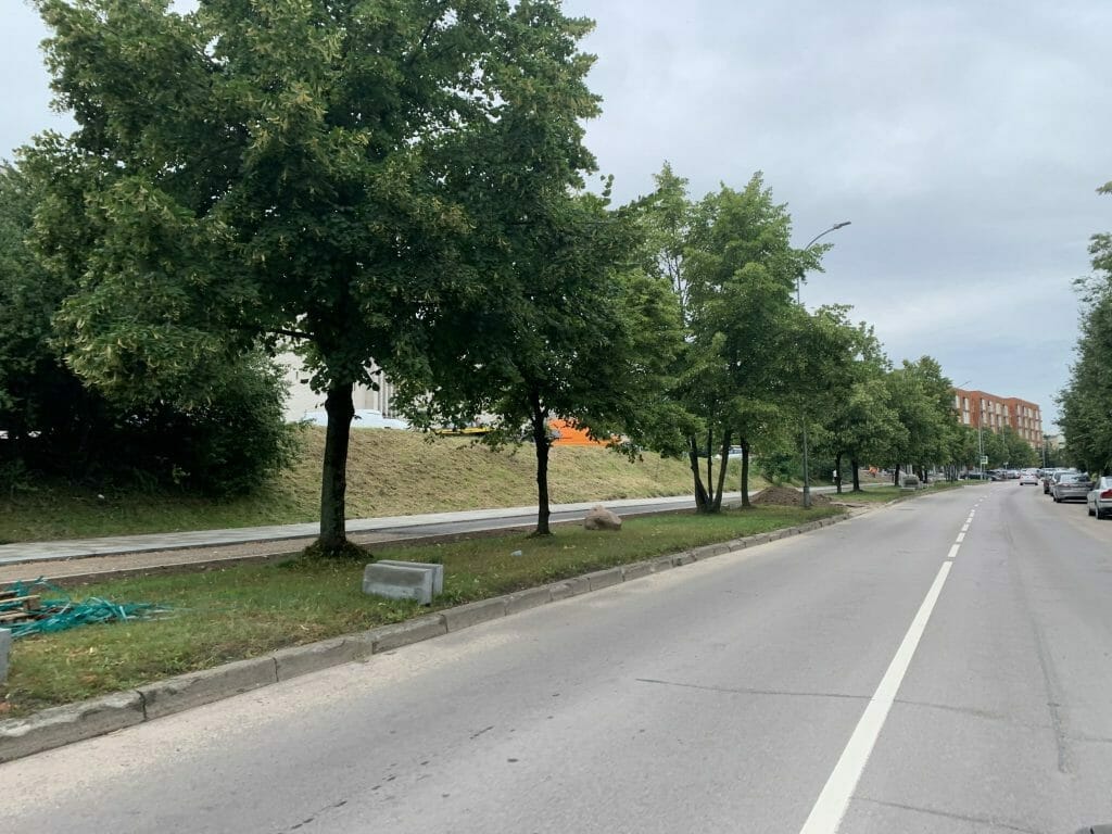 Fabijoniškių g. dviračių takas nuo Ateities g. iki Ukmergės g. (Fabijoniškių g.) - Bike path - construction photos