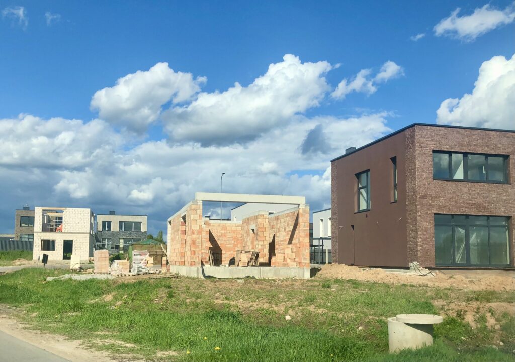 Herkaus alėjos (Notangos/Kulmo g.) - Row housing - construction photos