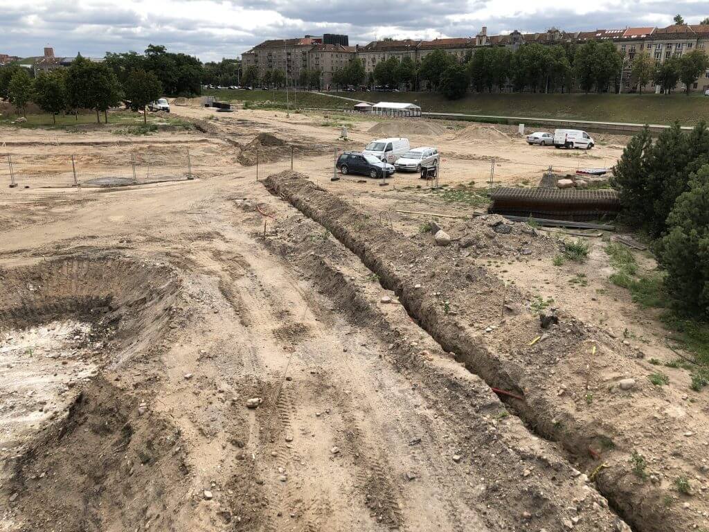 Neries dešiniosios krantinės (Upės g.) - Bike path, Sports field or court, Waterside - construction photos